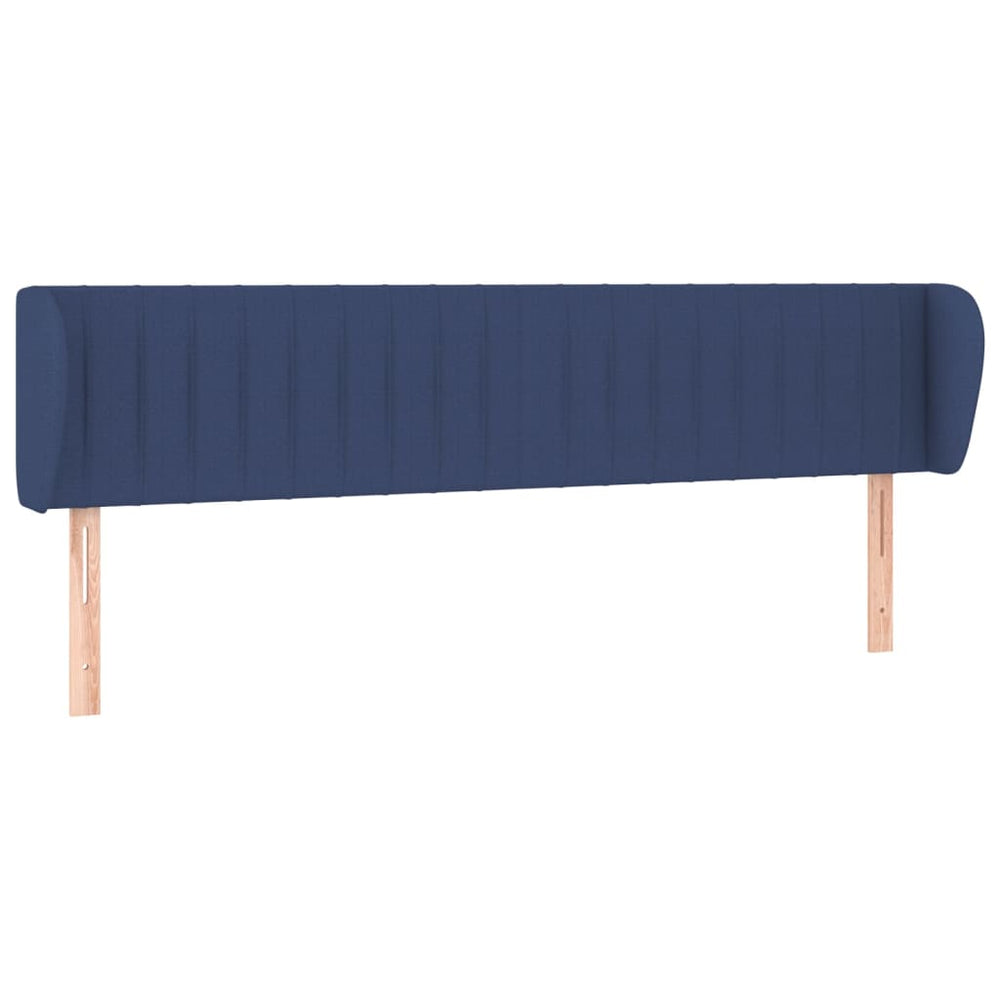 vidaXL Wingback Headboard Blue 163x23x78/88 cm Fabric