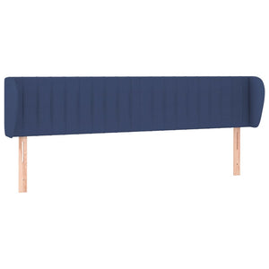 vidaXL Wingback Headboard Blue 163x23x78/88 cm Fabric