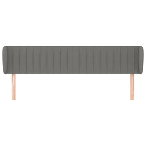 vidaXL Wingback Headboard Dark Grey 183x23x78/88 cm Fabric