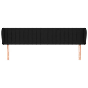 vidaXL Wingback Headboard Black 183x23x78/88 cm Fabric