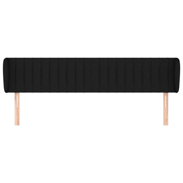 vidaXL Wingback Headboard Black 183x23x78/88 cm Fabric