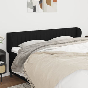 vidaXL Tufted Headboard Black 203x23x78/88 cm Fabric