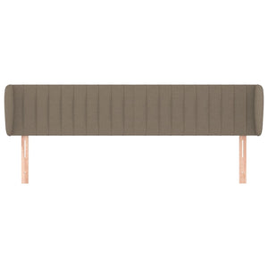 Kopfteil mit Ohren Taupe 203x23x78/88 cm Stoff