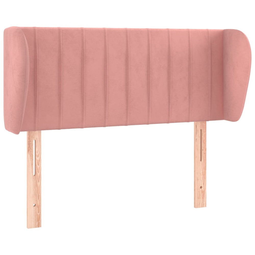 Kopfteil mit Ohren Rosa 83x23x78/88 cm Samt