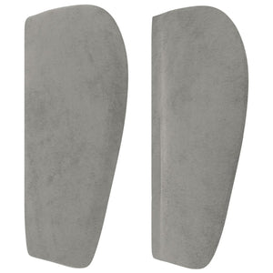 vidaXL Wingback Headboard Light Grey 103x23x78/88 cm Velvet