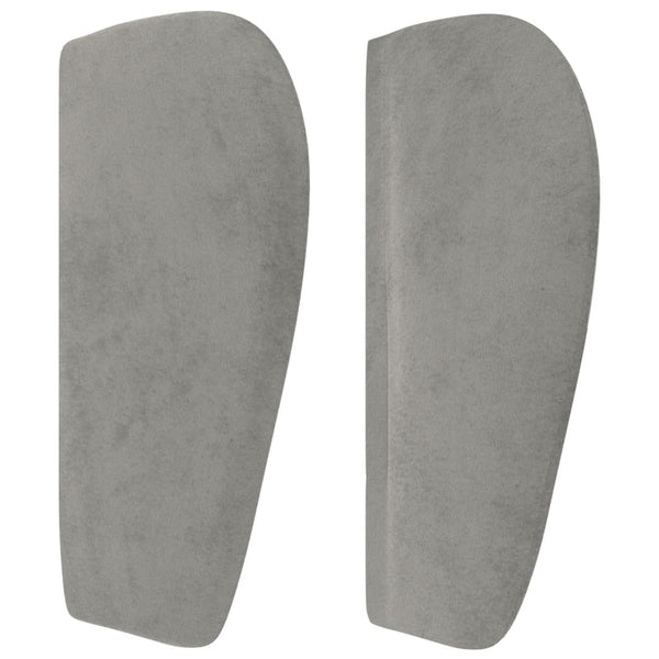 vidaXL Wingback Headboard Light Grey 103x23x78/88 cm Velvet