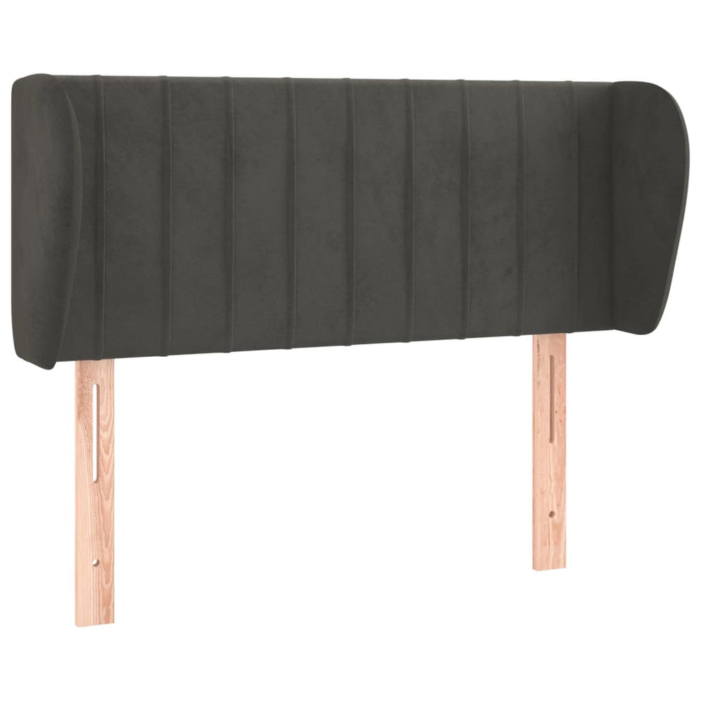 vidaXL Wingback Headboard Dark Grey 103x23x78/88 cm Velvet