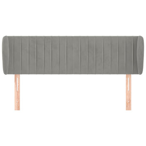 vidaXL Wingback Headboard Light Gray 147x23x78/88 cm Velvet