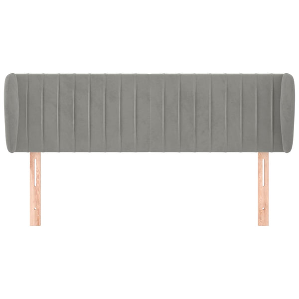 vidaXL Wingback Headboard Light Gray 147x23x78/88 cm Velvet