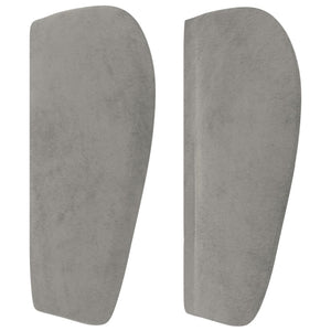 vidaXL Wingback Headboard Light Gray 147x23x78/88 cm Velvet