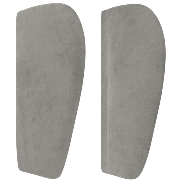 vidaXL Wingback Headboard Light Gray 147x23x78/88 cm Velvet