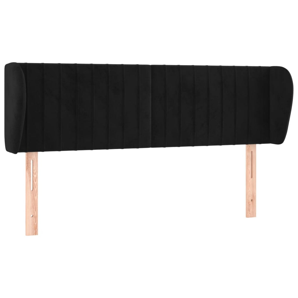 vidaXL Wingback Headboard Black 147x23x78/88 cm Velvet