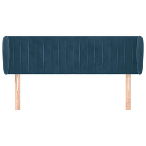 vidaXL Wingback Headboard Dark Blue 147x23x78/88 cm Velvet