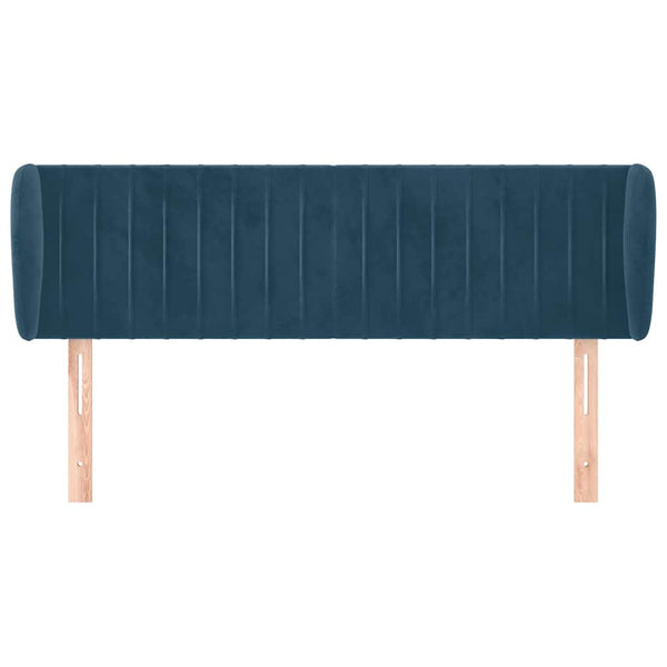vidaXL Wingback Headboard Dark Blue 147x23x78/88 cm Velvet