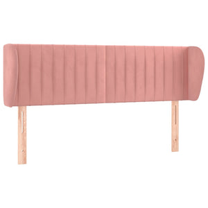 vidaXL Wingback Headboard Pink 147x23x78/88 cm Velvet