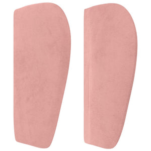 vidaXL Wingback Headboard Pink 147x23x78/88 cm Velvet