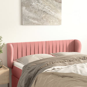 vidaXL Wingback Headboard Pink 147x23x78/88 cm Velvet