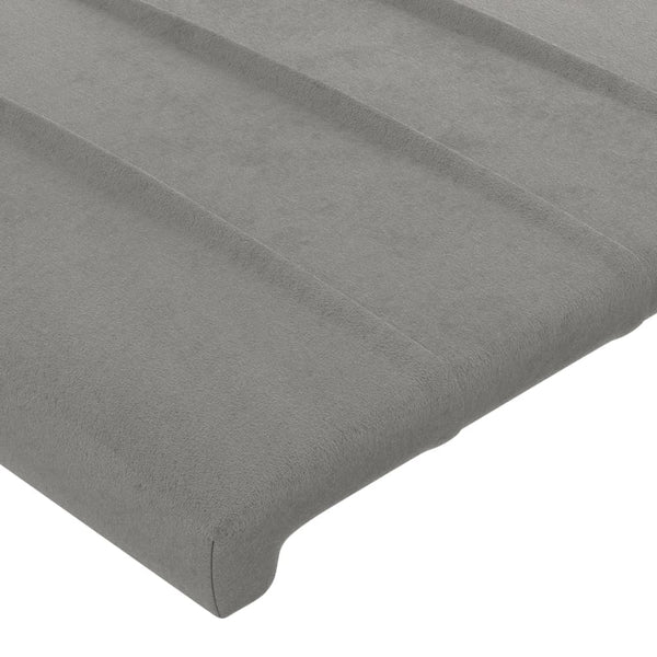 vidaXL Wingback Headboard Light Gray 163x23x78/88 cm Velvet