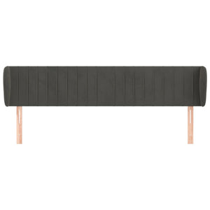 vidaXL Wingback Headboard Dark Grey 163x23x78/88 cm Velvet