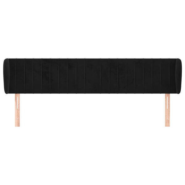 vidaXL Wingback Headboard Black 163x23x78/88 cm Velvet