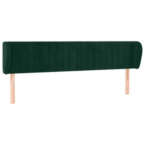 vidaXL Wingback Headboard Dark Green 163x23x78/88 cm Velvet