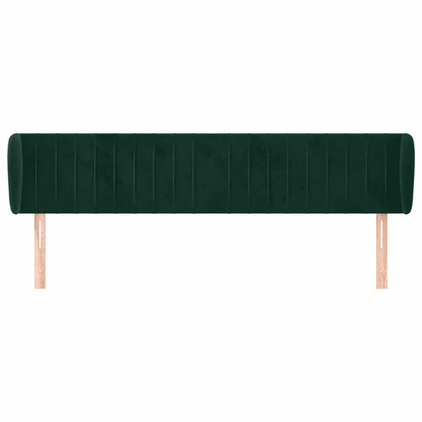 vidaXL Wingback Headboard Dark Green 163x23x78/88 cm Velvet