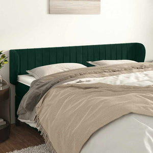 vidaXL Wingback Headboard Dark Green 163x23x78/88 cm Velvet