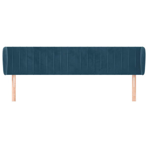 vidaXL Wingback Headboard Dark Blue 163x23x78/88 cm Velvet