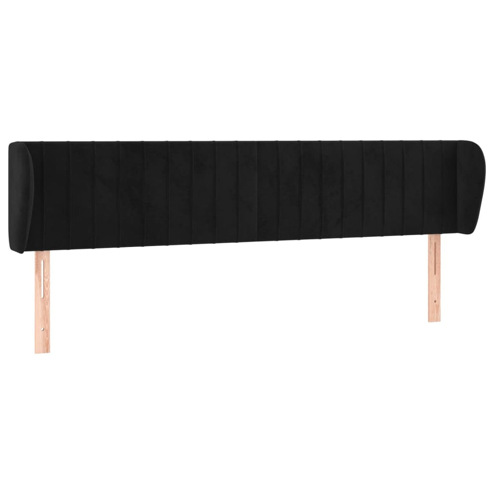 vidaXL Wingback Headboard Black 183x23x78/88 cm Velvet
