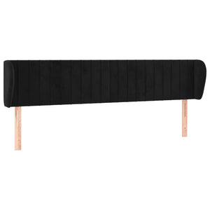 vidaXL Wingback Headboard Black 183x23x78/88 cm Velvet