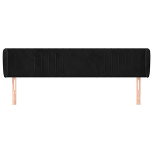 vidaXL Wingback Headboard Black 183x23x78/88 cm Velvet