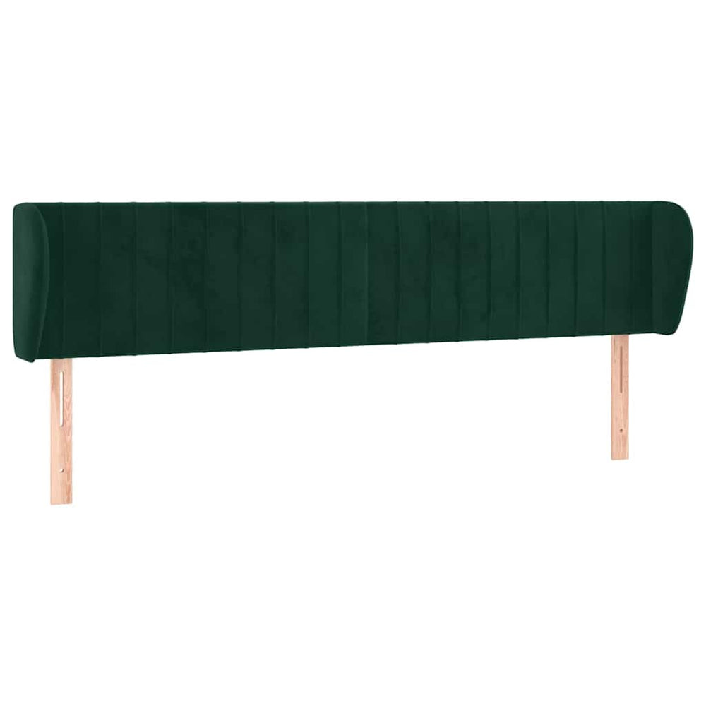 vidaXL Wingback Headboard Dark Green 183x23x78/88 cm Velvet