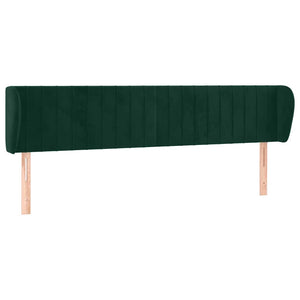 vidaXL Wingback Headboard Dark Green 203x23x78/88 cm Velvet