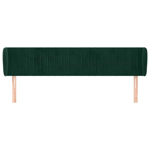 vidaXL Wingback Headboard Dark Green 203x23x78/88 cm Velvet