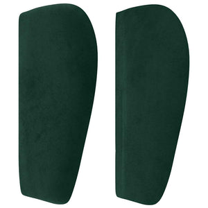 vidaXL Wingback Headboard Dark Green 203x23x78/88 cm Velvet