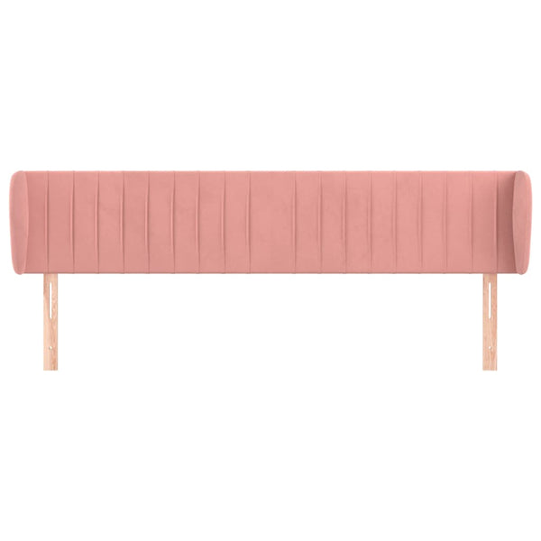 vidaXL Headboard with Ears Pink 203x23x78/88 cm Velvet