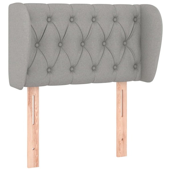vidaXL Wingback Headboard Light Grey 83x23x78/88 cm Fabric