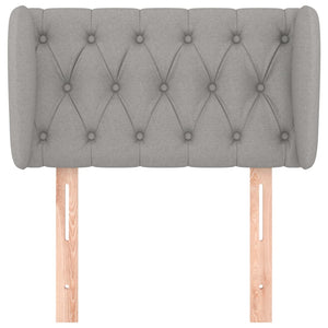 vidaXL Wingback Headboard Light Grey 83x23x78/88 cm Fabric