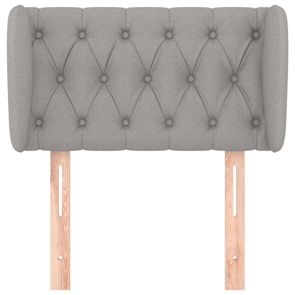 vidaXL Wingback Headboard Light Grey 83x23x78/88 cm Fabric