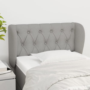 vidaXL Wingback Headboard Light Grey 83x23x78/88 cm Fabric