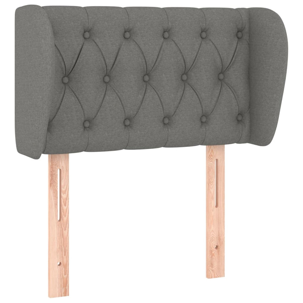 vidaXL Wingback Headboard Dark Grey 83x23x78/88 cm Fabric