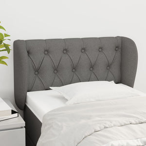 vidaXL Wingback Headboard Dark Grey 83x23x78/88 cm Fabric
