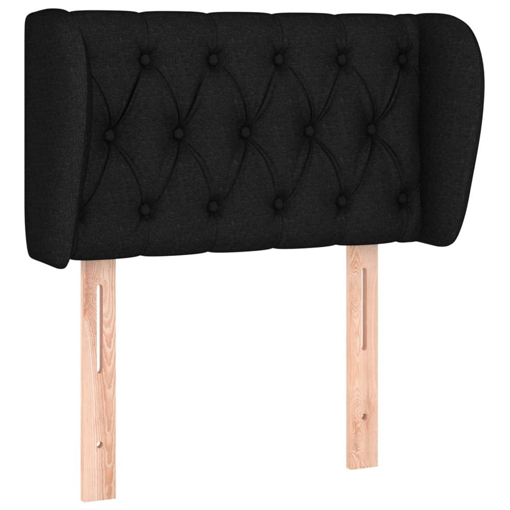 vidaXL Wingback Headboard Black 83x23x78/88 cm Fabric