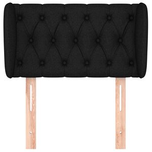 vidaXL Wingback Headboard Black 83x23x78/88 cm Fabric