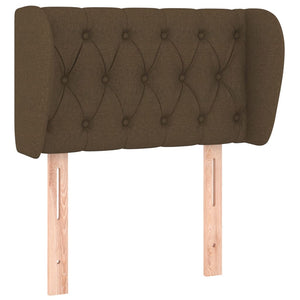vidaXL Wingback Headboard Dark Brown 83x23x78/88 cm Fabric