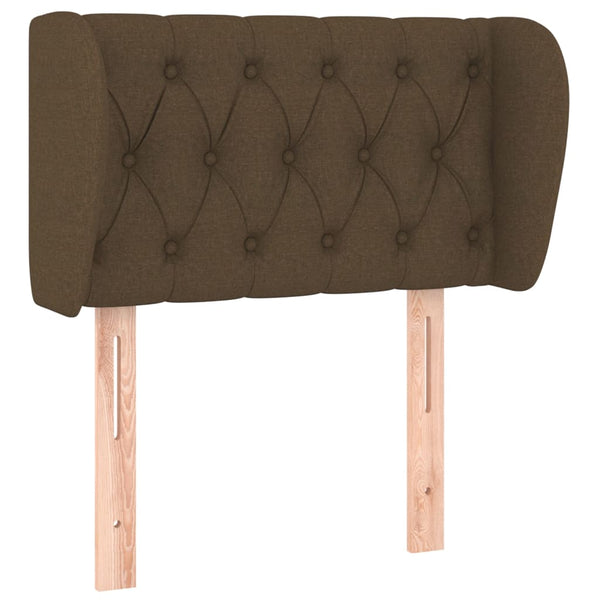 vidaXL Wingback Headboard Dark Brown 83x23x78/88 cm Fabric