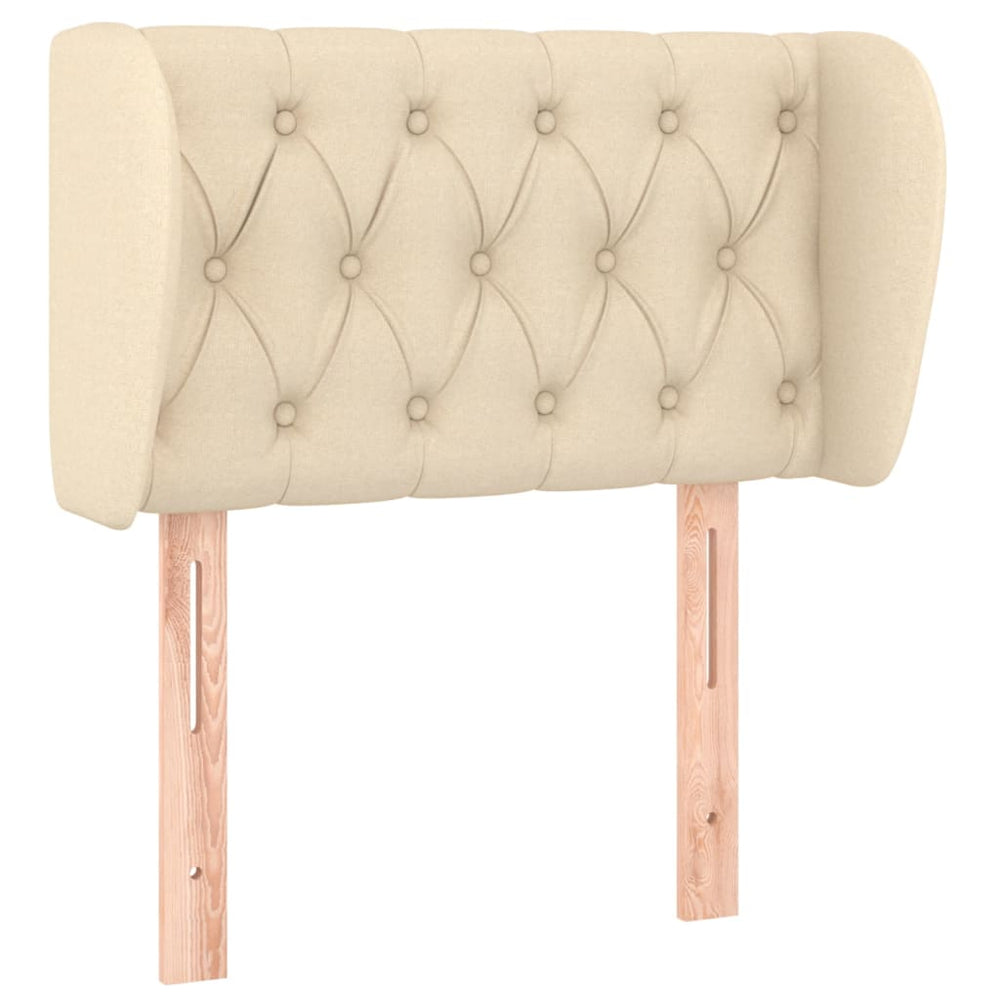 vidaXL Wingback Headboard Cream 83x23x78/88 cm Fabric