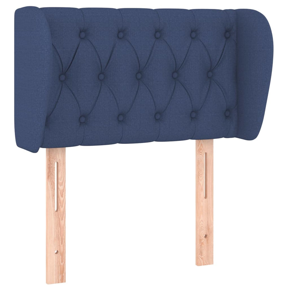 vidaXL Wingback Headboard Blue 83x23x78/88 cm Fabric