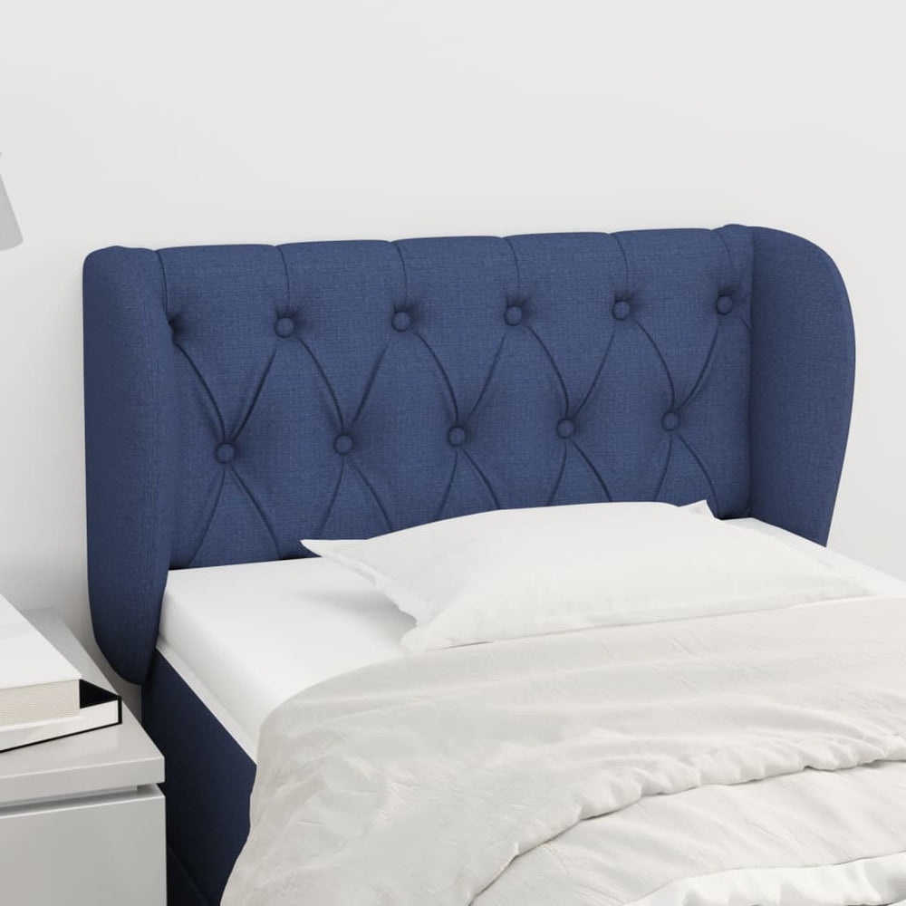 vidaXL Wingback Headboard Blue 83x23x78/88 cm Fabric