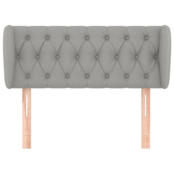 vidaXL Wingback Headboard Light Gray 93x23x78/88 cm Fabric